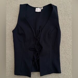 GLG Black Tie Front Vest